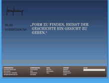 Tablet Screenshot of formfindung.de